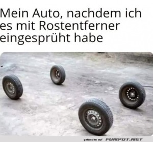 fun-Bild: Räder verschwinden nach Rostentferner