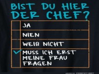 Lustiges T-Shirt-Design: Chef oder nicht?