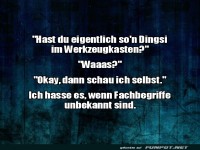 Werkzeug-Wirrwarr: Dingens-Mission