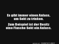 Sektlogik: Anlass garantiert!