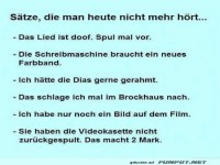 S�tze von fr�her