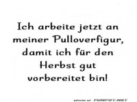 Pulloverfigur: Herbst-Vorbereitungen laufen!
