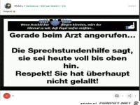 gerade beim arzt angerufen