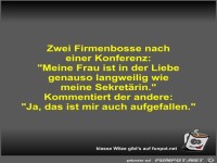 Zwei Firmenbosse nach einer Konferenz