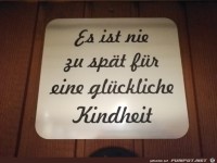 nie zu spaet