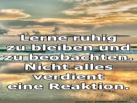Lerne ruhig zu bleiben