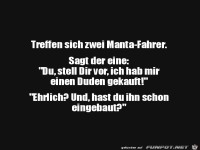 Zwei Mantafahrer