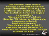 Zwei Wanderer waren im Wald unterwegs