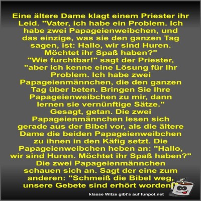 Eine-&auml;ltere-Dame-klagt-einem-Priester-ihr-Leid.jpg von Fossy