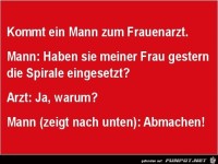 Mann zum Frauenarzt 