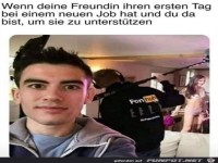 Er unterst�tzt seine Freundin