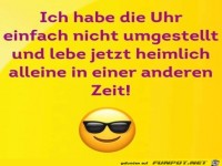 Ich habe die Uhr nicht umgestellt