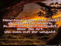 Manchmal kann man die Situation nicht ändern