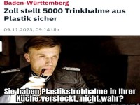 Plastikstrohhalme versteckt