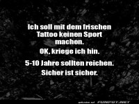 Tattoo und Sport: Vorsicht ist besser