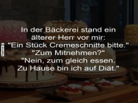 Witz �ber Cremeschnitte und Di�t