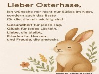 Herzliche Osterwnsche mit dem Osterhasen