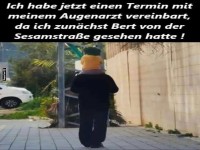 Optische Tuschung mit 'Bert von der Sesamstrae'