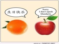 Mandarin Missverst�ndnis im Obstkorb