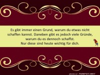 Es gibt immer einen Grund