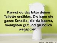 Kannst du das bitte deiner Toilette erz�hlen ?