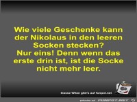 Wie viele Geschenke kann der Nikolaus in den leeren Socken