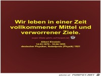 Wir leben in einer Zeit
vollkommener Mittel und
verworrener