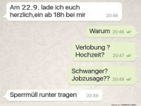 Unerwartete Einladung zum Sperrmlltragen