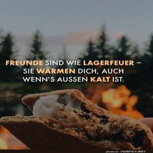 herz-Bild: Freundschaft ist wie ein wärmendes Lagerfeuer