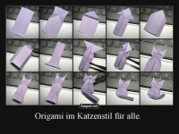 Katzenkunst aus Papier gefaltet