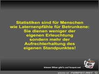 Statistiken sind f�r Menschen wie Laternenpf�hle f�r...