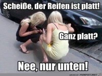 scheisse der Reifen ist platt
