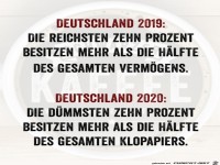 die reichsten und die dümmsten zehn Prozent im Vergleich