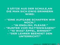 Das erinnert uns an die Schule