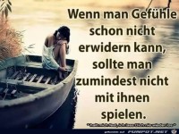 Wenn man Gefühle schon nicht...