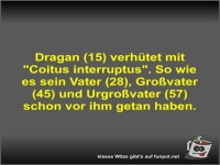 Dragan (15) verh�tet mit 