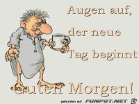 augen auf der neue tag beginnt guten morgen