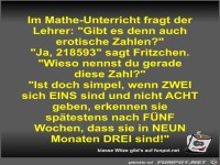 Im Mathe-Unterricht fragt der Lehrer