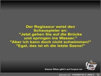 Der Regisseur weist den Schauspieler an