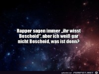 Ich wei nicht Bescheid