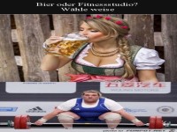 Bier oder Fitnesstudio?