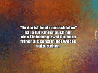 Kinder und das Ausschlafen am Wochenende