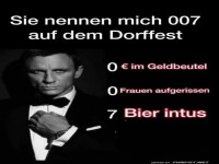 Humorvoller 007-Meme auf dem Dorffest
