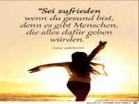 Sei zufrieden