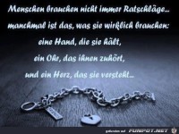 nicht immer Ratschlge......