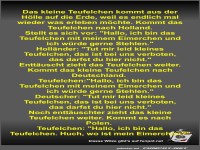Das kleine Teufelchen kommt aus der H�lle auf die Erde
