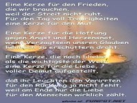 Eine Kerze fr den Frieden