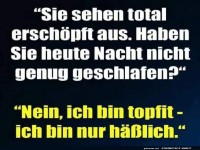 Lustiger Dialog �ber Schlaf und Aussehen