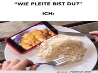 Wie pleite bist du? Meme mit Smartphone