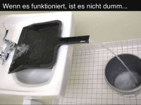 Kreative Lsung fr Wasserablauf